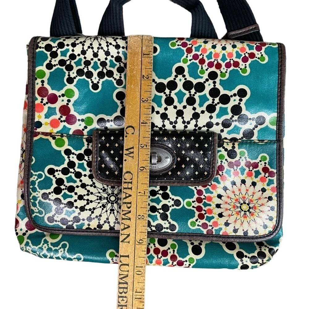 Fossil Keyper Leather Coated Crossbody Bag Floral Key-Per - Picture 7 of 8